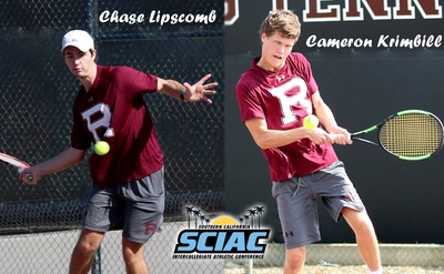 Chase Lipscomb and Cameron Krimbill Land on All-SCIAC Men's Tennis Teams