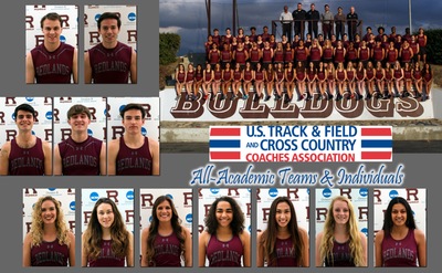 Photos of individual honorees and the T&F teams