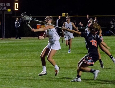 Stephanie Garrett fired off five goals and one assist in the Bulldogs' 12-9 win over Occidental (photo credit: Ellis Hazard).